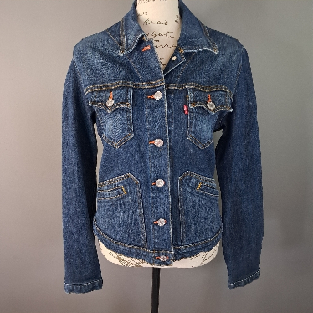 Levi Strauss & Co Jean Jacket Juniors Size Large Blue Denim